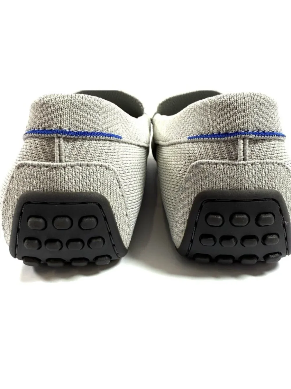 Rothys Mens Driving Loafer Size 13 Gray Herringbone Slip On Shoes Knit Driver